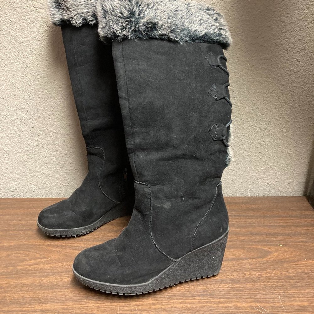 Ladies size 8 rampage black boots